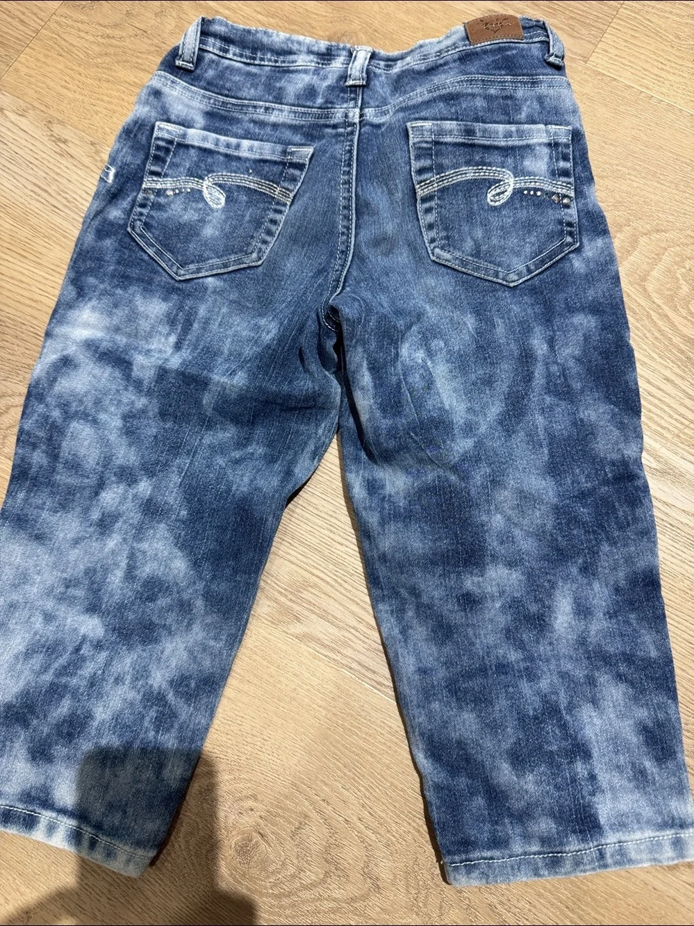 Bundle of 2 Justice Light and Dark Blue Kids Denim Shorts